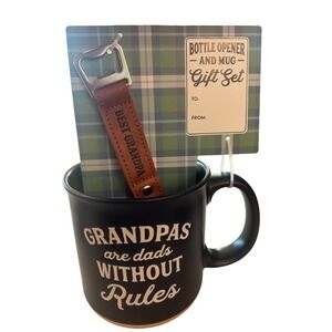 Eccolo Grandpa Gift Set Mug Bottle Opener Best Grandpa Fathers Day Birthday